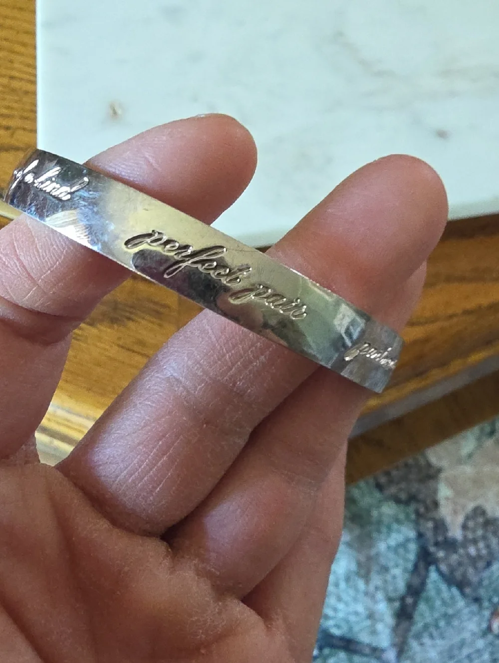 Kate Spade New York Best Friend Ever Idiom Bangle in silver - Picture 7 of 10